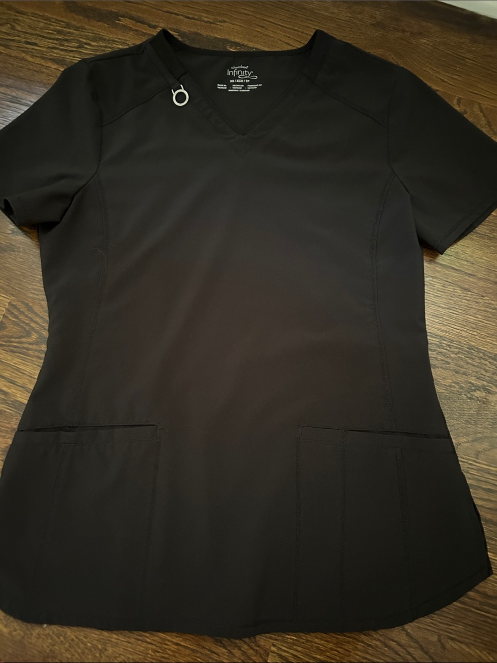Cherokee infinity black scrub top XS